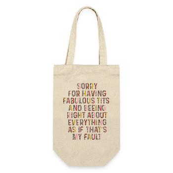 Sorry I'm fabulous - Gift Bag for Bottles - nature - Front