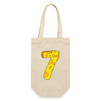 Number 7 Digit Cheese - Gift Bag for Bottles - nature - Front