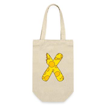Letter X - Gift Bag for Bottles - nature - Front