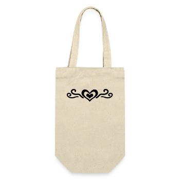 Cadeau de décoration de cœur - Sac à bouteille - nature - Devant