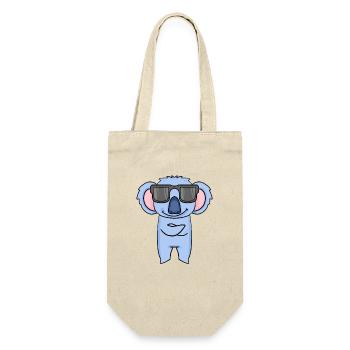 Koala mit Sonnenbrille - Geschenkbeutel für Flaschen - Natur - Vorne
