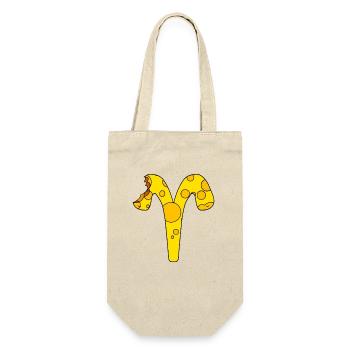 Sternzeichen Widder - Geschenkbeutel für Flaschen - Natur - Vorne