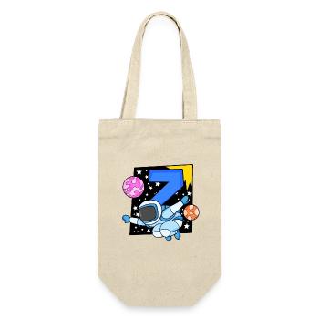 7 birthday boy - 7 years old - I am 7 - Gift Bag for Bottles - nature - Front