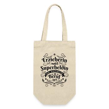 Erzieherin geschenkideen - Geschenkbeutel für Flaschen - Natur - Vorne