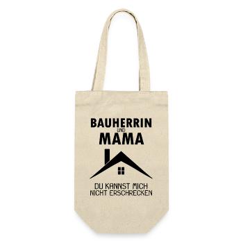 Bauherrin Mama Geschenk - Geschenkbeutel für Flaschen - Natur - Vorne