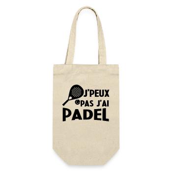 Je Peux Pas J'ai Padel Cadeau Pour Joueur De Padel - Sac à bouteille - nature - Devant