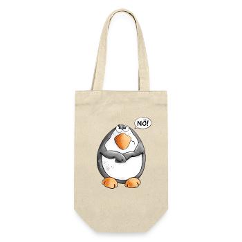 Nö Pinguin I Nein Statement Wildtier - Geschenkbeutel für Flaschen - Natur - Vorne