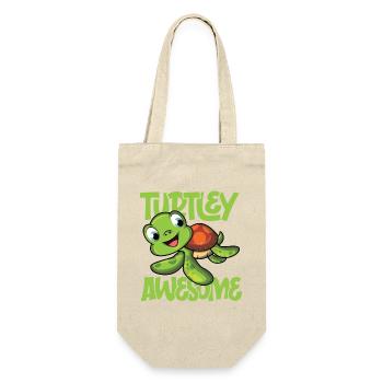 Turtley awesome - Geschenkbeutel für Flaschen - Natur - Vorne