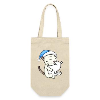 Katze Katzenrasse Colorpoint Shorthair - Geschenkbeutel für Flaschen - Natur - Vorne