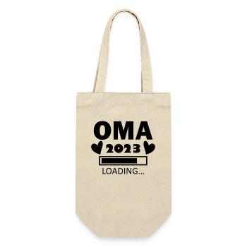 Oma 2023 - Werdende Oma 2023 - Geschenkbeutel für Flaschen - Natur - Vorne