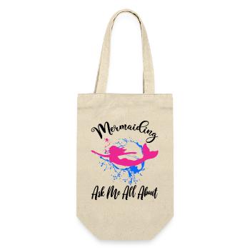 Ask Me All About Mermaiding Mermaid Themed Swimmin - Gift Bag for Bottles - nature - Front