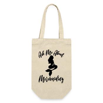 Ask Me About Mermaiding Mermaid Themed Swimming Co - Gift Bag for Bottles - nature - Front