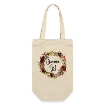 Summer Girl Gladious Flower Leo Zodiac Born In Aug - Gift Bag for Bottles - nature - Front