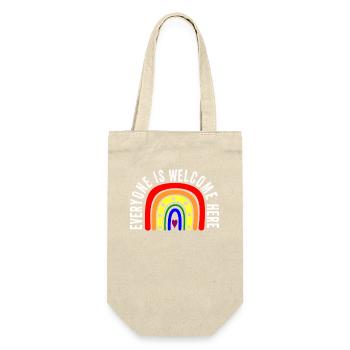 UNITY DAY Everyone is Welcome Here Boho Rainbow - Gift Bag for Bottles - nature - Front