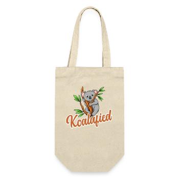 Koalafied - Qualified Pun Cute Funny Animal Koala - Gift Bag for Bottles - nature - Front