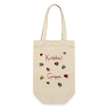 Krabbelgruppe, Kindergarten - Geschenkbeutel für Flaschen - Natur - Vorne