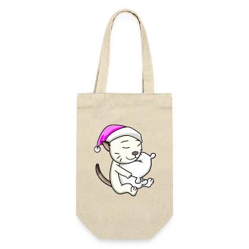 Katze Katzenrasse Colorpoint Shorthair - Geschenkbeutel für Flaschen - Natur - Vorne
