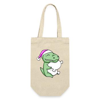 Crocodile with pillow and sleeping cap - Gift Bag for Bottles - nature - Front