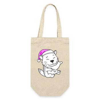 Katze Katzenrasse Burmilla - Geschenkbeutel für Flaschen - Natur - Vorne