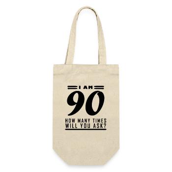 I am 90 – 90th birthday gift - Gift Bag for Bottles - nature - Front