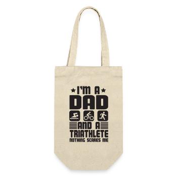 I'm A Dad And A Triathlete Nothing - Gift Bag for Bottles - nature - Front