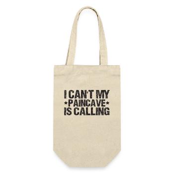 I Can't My Paincave Is Calling Triathlon - Gift Bag for Bottles - nature - Front