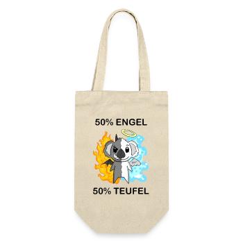 Koala - Engel und Teufel - Geschenkbeutel für Flaschen - Natur - Vorne