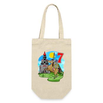 Chevalier 7ème anniversaire 7 ans Jeune Cadeau - Sac à bouteille - nature - Devant