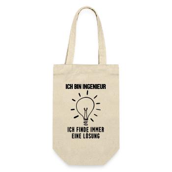 Ingenieur - Geschenkbeutel für Flaschen - Natur - Vorne