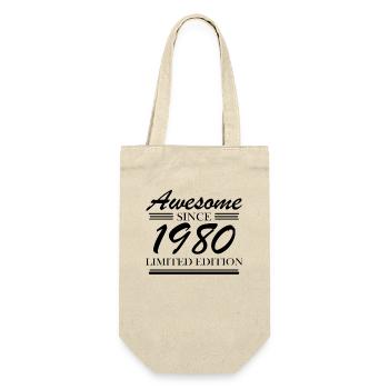 1980 - Born 1980 - Gift Bag for Bottles - nature - Front