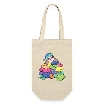 Sloth with lots of pillows - Gift Bag for Bottles - nature - Front