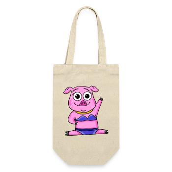 Pig - Gift Bag for Bottles - nature - Front