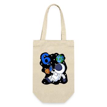 Boy 6 years old gift son astronaut motif - Gift Bag for Bottles - nature - Front