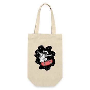 Astronaut with skateboard in space - Gift Bag for Bottles - nature - Front