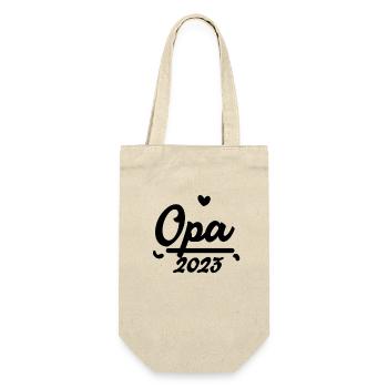Opa 2023 - Geschenkbeutel für Flaschen - Natur - Vorne