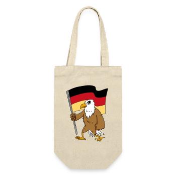 Adler Deutsche Fahne Deutschland - Geschenkbeutel für Flaschen - Natur - Vorne