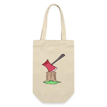 Axe Lumberjack - Gift Bag for Bottles - nature - Front