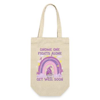 Gnome One Fights Alone Pancreatic Cancer - Gift Bag for Bottles - nature - Front