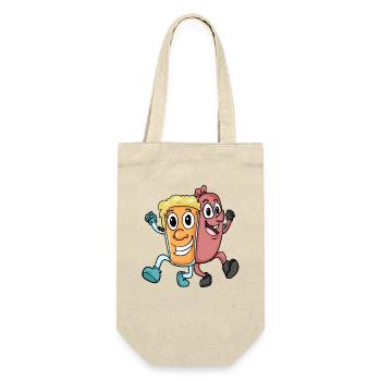 Beer and sausage Grill grilled sausage - Gift Bag for Bottles - nature - Front