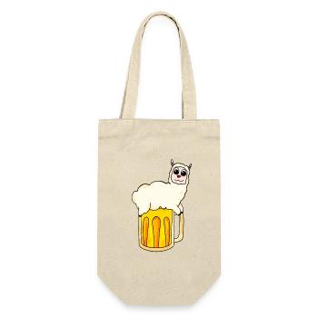 Beer funny alpaca animal - Gift Bag for Bottles - nature - Front