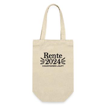 Rente 2024 Ruhestand Rentner Renteneintritt - Geschenkbeutel für Flaschen - Natur - Vorne