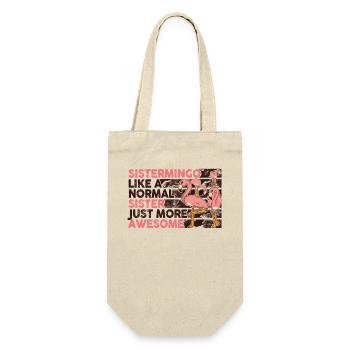 Sistermingo Like Normal Sister Flamingo - Gift Bag for Bottles - nature - Front