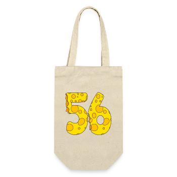 56 Jahre alt - 56. Geburtstag Geschenk - 1956 - Geschenkbeutel für Flaschen - Natur - Vorne
