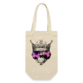 Hipster Skull King - Sac à bouteille - nature - Devant