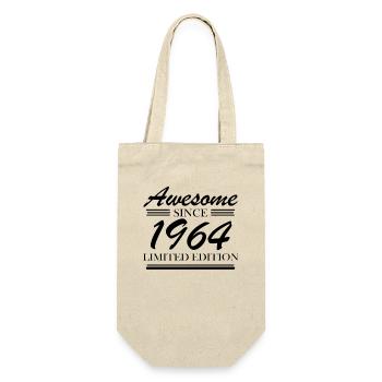 1964 - Jahrgang 1964 - Geschenkbeutel für Flaschen - Natur - Vorne