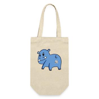 Hippo Ass - Hippopotamus Butt - Gift Bag for Bottles - nature - Front