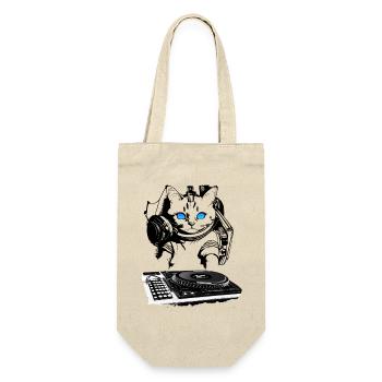 Cat DJ with mixer - Gift Bag for Bottles - nature - Front
