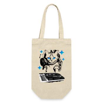 DJ cat with mixer - Gift Bag for Bottles - nature - Front