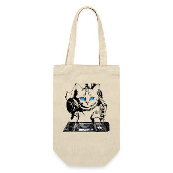 DJ cat with mixer - Gift Bag for Bottles - nature - Front