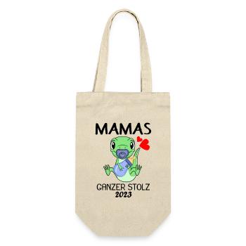 Baby 2023 - Geburt Schwanger 2023 - Baby Junge - Geschenkbeutel für Flaschen - Natur - Vorne